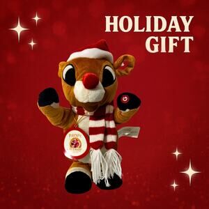 Rudolph the Red-Nosed Reindeer 50th Anniversary Plush | Light-Up Nose | 14”